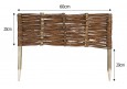 10 x Beeteinfassung aus Weide Länge: 60cm, Höhe: 20cm
