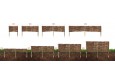 10 x Beeteinfassung aus Weide Länge: 100cm, Höhe: 40cm