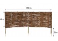 10 x Beeteinfassung aus Weide Länge: 120cm, Höhe: 40cm