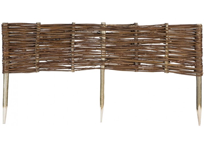 1 x Beeteinfassung aus Weide Länge: 120cm, Höhe: 20cm