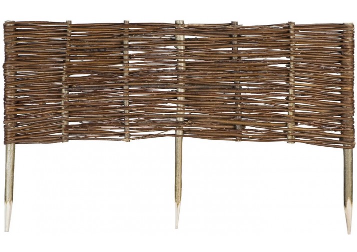 1 x Beeteinfassung aus Weide Länge: 120cm, Höhe: 30cm