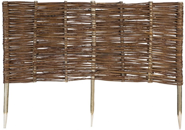 1 x Beeteinfassung aus Weide Länge: 120cm, Höhe: 40cm