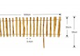 Staketenzaun mit Pfosten aus Haselnuss | Höhe: 35cm Länge: 5m