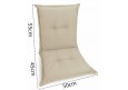 1 Stück Gartenstuhlauflage Niedriglehner 100x50x9cm viele Farben zur Auswahl