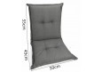 1 Stück Gartenstuhlauflage Niedriglehner 100x50x9cm viele Farben zur Auswahl