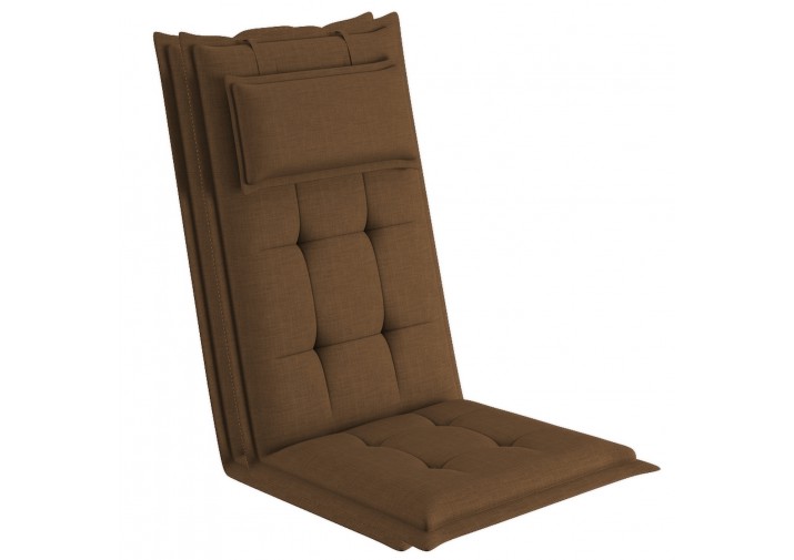 2 Stück Gartenstuhlauflagen 120x50x9cm mit abnehmbarem Kopfpolster