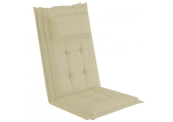 2 Stück Gartenstuhlauflagen 120x50x9cm mit abnehmbarem Kopfpolster