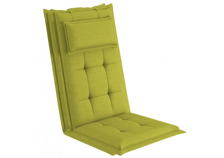 2 Stück Gartenstuhlauflagen 120x50x9cm mit abnehmbarem Kopfpolster