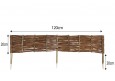 1 x Beeteinfassung aus Weide Länge: 120cm, Höhe: 20cm