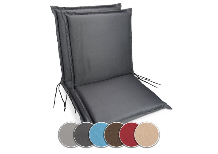 2 Stück Gartenstuhlauflagen Niedriglehner 100x50x9cm