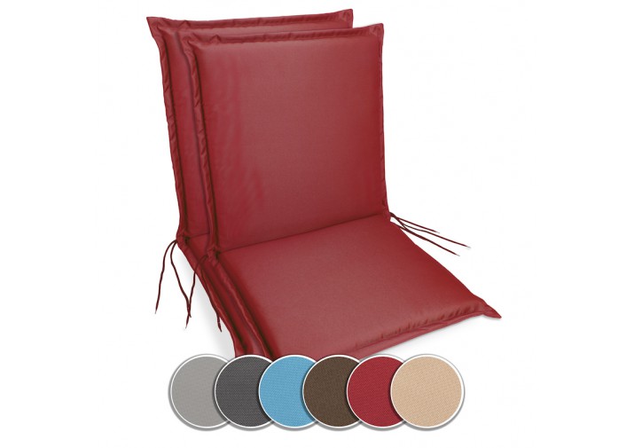 2 Stück Gartenstuhlauflagen Niedriglehner 100x50x9cm