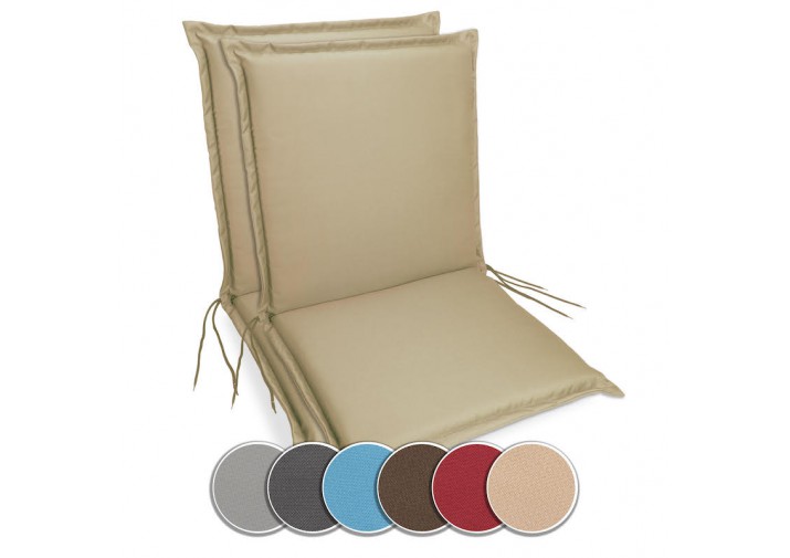 2 Stück Gartenstuhlauflagen Niedriglehner 100x50x9cm