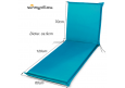 2 Stück Liegenauflagen 190x60x9cm viele Farben zur Auswahl | Sonnenliegen wasserdicht