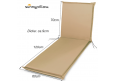2 Stück Liegenauflagen 190x60x9cm viele Farben zur Auswahl | Sonnenliegen wasserdicht