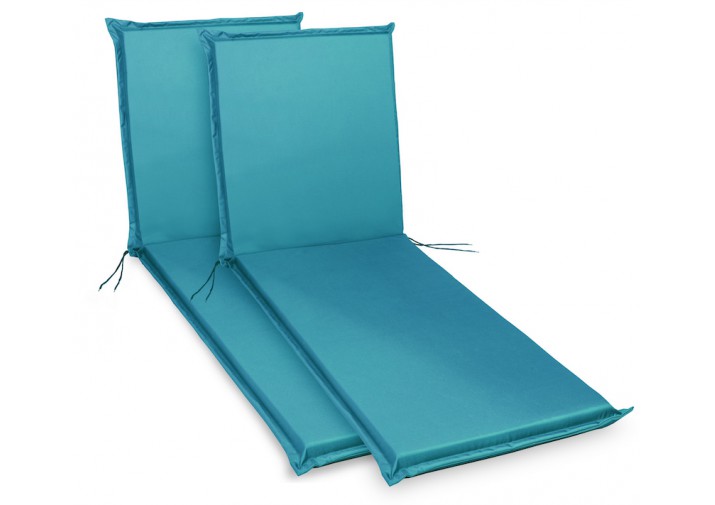 2 Stück Liegenauflagen 190x60x9cm viele Farben zur Auswahl | Sonnenliegen wasserdicht
