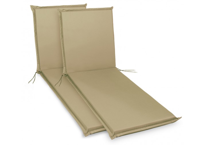 2 Stück Liegenauflagen 190x60x9cm viele Farben zur Auswahl | Sonnenliegen wasserdicht