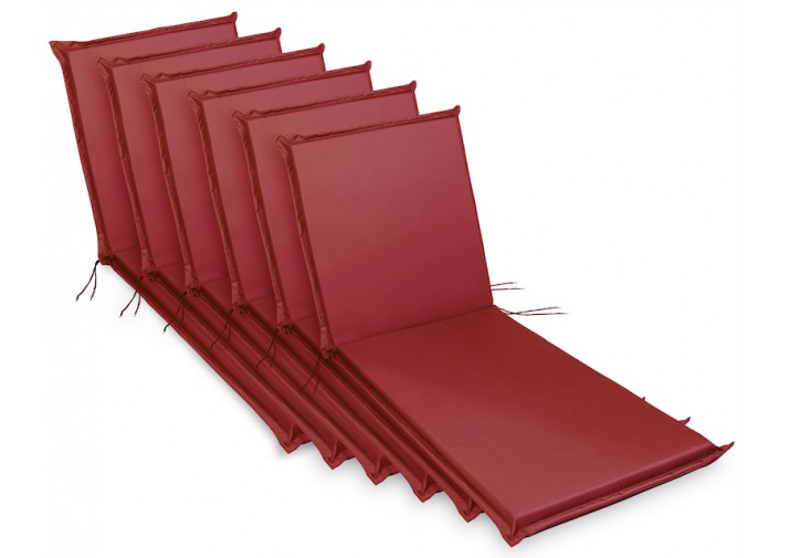 6 Stück Liegenauflagen 190x60x9cm viele Farben zur Auswahl | Sonnenliegen wasserdicht