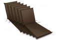 6 Stück Liegenauflagen 190x60x9cm viele Farben zur Auswahl | Sonnenliegen wasserdicht