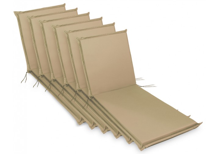 6 Stück Liegenauflagen 190x60x9cm viele Farben zur Auswahl | Sonnenliegen wasserdicht