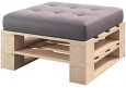Palettenmöbel - Hocker 80 x 80 cm Höhe : 30 cm
