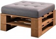 Palettenmöbel - Hocker 80 x 80 cm Höhe : 30 cm