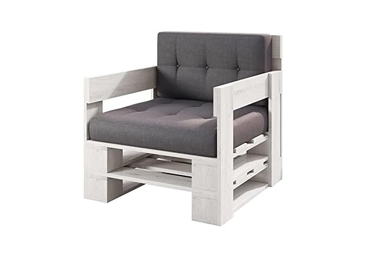 Palettenmöbel - Sessel 80 x 80 cm Höhe : 30 cm