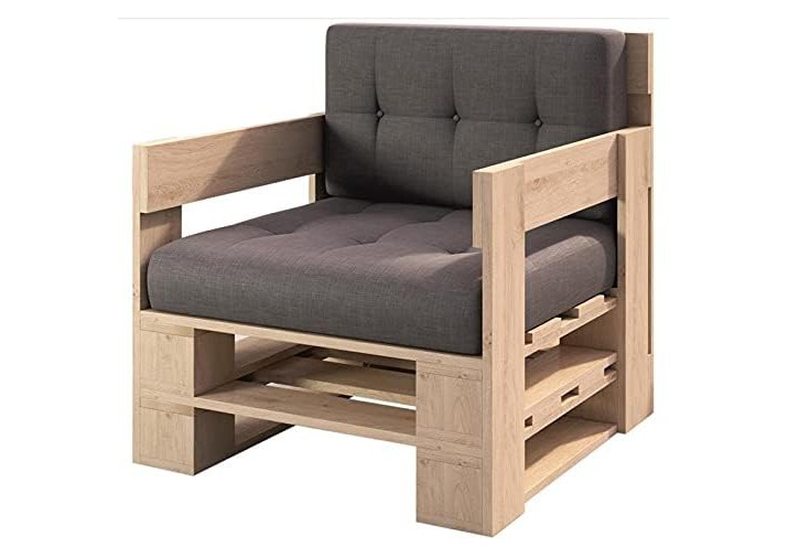 Palettenmöbel - Sessel 80 x 80 cm Höhe : 30 cm