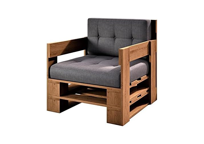 Palettenmöbel - Sessel 80 x 80 cm Höhe : 30 cm