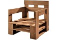 Palettenmöbel - Sessel 80 x 80 cm Höhe : 30 cm