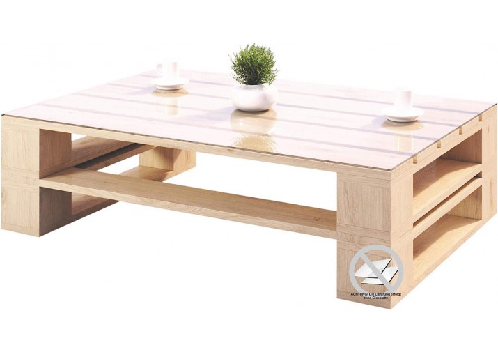 Palettenmöbel - Couchtisch 80 x 80 cm Höhe : 30 cm