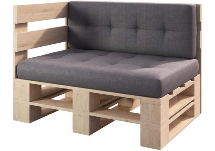 Palettenmöbel - Eckbank 120x60cm Höhe: 30cm