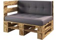 Palettenmöbel - Eckbank 120x60cm Höhe: 30cm