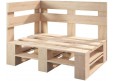 Palettenmöbel - Eckbank 120x80cm Höhe: 30cm
