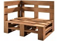 Palettenmöbel - Eckbank 120x80cm Höhe: 30cm