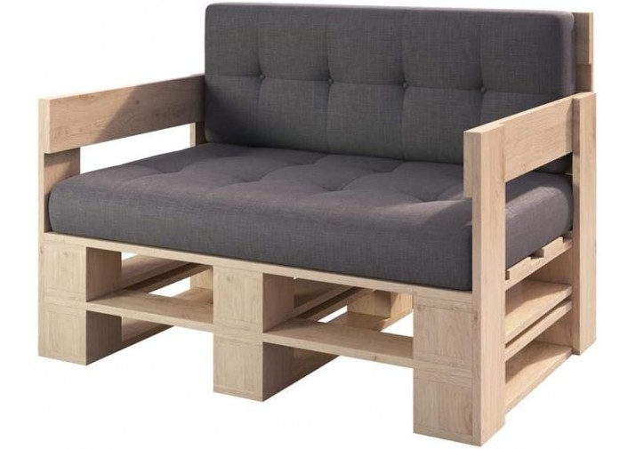 Palettenmöbel - Sofa 120 x 80 cm Höhe : 30 cm