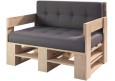 Palettenmöbel - Sofa 120 x 80 cm Höhe : 30 cm