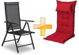 Set Gartenstühle mit Gartenstuhlauflagen Hochlehner | 120x50cm