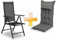 Set Gartenstühle mit Gartenstuhlauflagen Hochlehner | 120x50cm