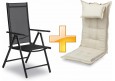 Set Gartenstühle mit Gartenstuhlauflagen Hochlehner | 120x50cm