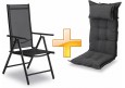Set Gartenstühle mit Gartenstuhlauflagen Hochlehner | 120x50cm