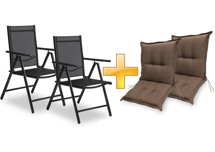 Set Gartenstuhl und Gartenstuhlauflage Niedriglehner | 100x50cm