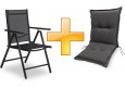 Set Gartenstuhl und Gartenstuhlauflage Niedriglehner | 100x50cm