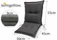 Set Gartenstuhl und Gartenstuhlauflage Niedriglehner | 100x50cm