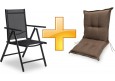 Set Gartenstuhl und Gartenstuhlauflage Niedriglehner | 100x50cm