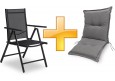 Set Gartenstuhl und Gartenstuhlauflage Niedriglehner | 100x50cm