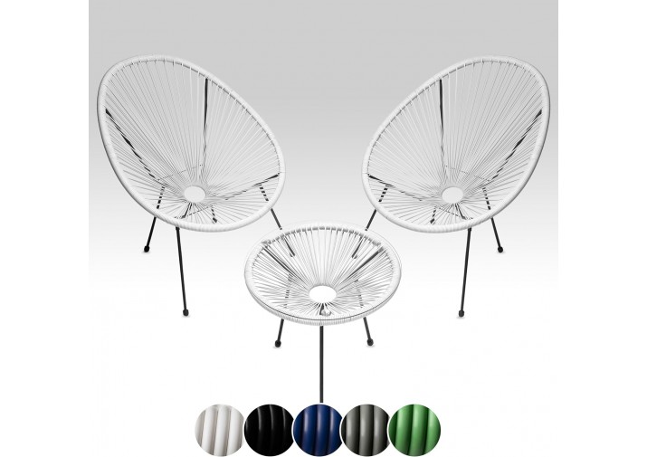 Acapulco Gartenstühle mit Tisch | verschiedene Farben zur Auswahl