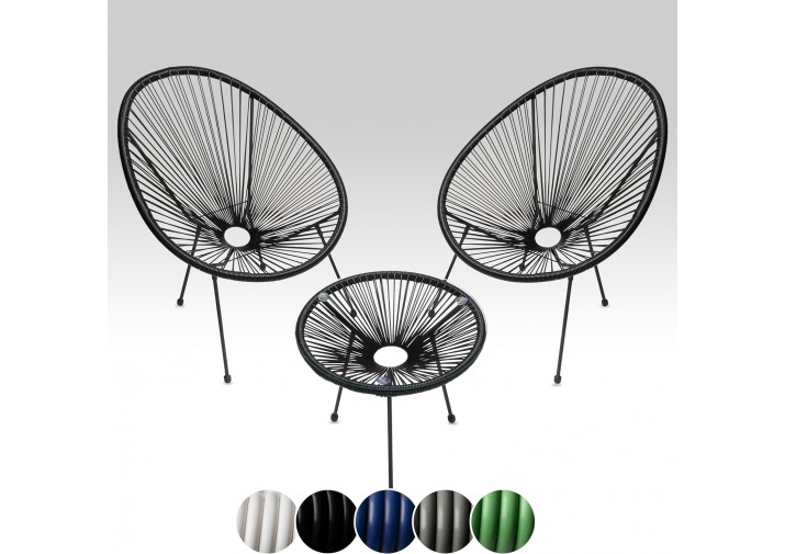 Acapulco Gartenstühle mit Tisch | verschiedene Farben zur Auswahl