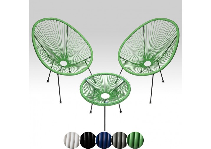 Acapulco Gartenstühle mit Tisch | verschiedene Farben zur Auswahl