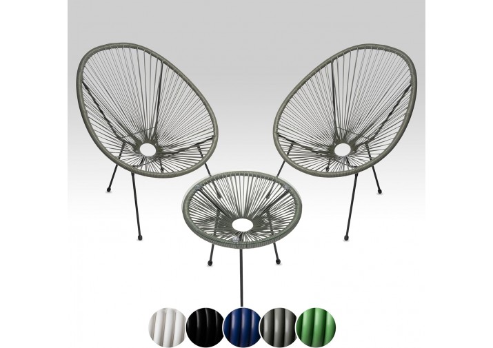 Acapulco Gartenstühle mit Tisch | verschiedene Farben zur Auswahl