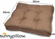 Sitzkissen 60x60x10cm "Rattan" viele Farben zur Auswahl